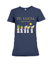 Load image into Gallery viewer, St Lucia Child Of Light God Jesus Christmas Gift Ladies Tee