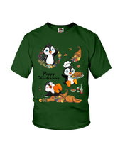 Load image into Gallery viewer, Penguin Happy Thanksgiving Gift For Kids Youth Tee