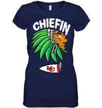 Load image into Gallery viewer, Chiefin Kansas City Chiefs Gift For Fans T-Shirt Ladies V-Neck