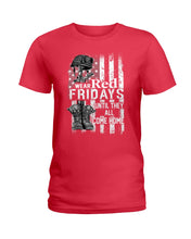 Load image into Gallery viewer, We Are Red Fridays Veteran Shirt Ladies Tee