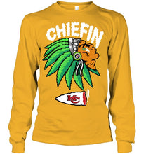 Load image into Gallery viewer, Chiefin Kansas City Chiefs Gift For Fans T-Shirt Unisex Long Sleeve