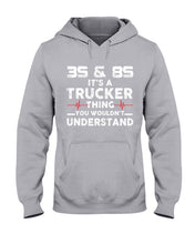 Load image into Gallery viewer, 3S And 8S Trucker Lovers Black T-Shirt Hoodie