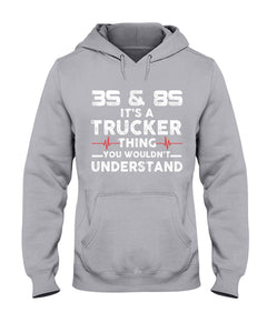 3S And 8S Trucker Lovers Black T-Shirt Hoodie