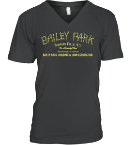 Bailey Park Bedfork Falls Ny Quote Name T-Shirt Guys V-Neck