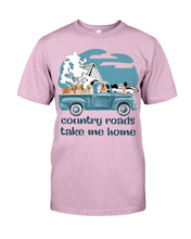 Load image into Gallery viewer, Country Road Golden Retriever Guys Tee