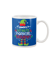 Load image into Gallery viewer, Santa's Favorite Physical Therapist Black T-Shirt Mug