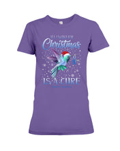 Load image into Gallery viewer, All I Want For Christmas Is A Cure Stop Diabetes Ladies Tee