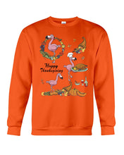 Load image into Gallery viewer, Flamingo Happy Thanksgiving Sweatshirt
