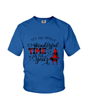 Load image into Gallery viewer, Funny Moose Wonderful Time Christmas Gift For Family Youth Tee