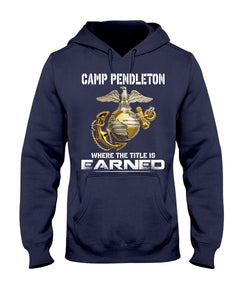 Camp Pendleton Earned Black T-Shirt Hoodie