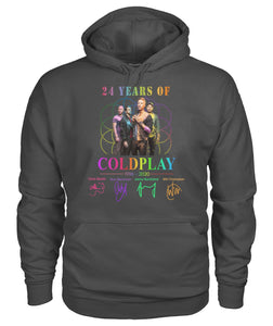 24 Years Of Coldplay Black T-Shirt Hoodie