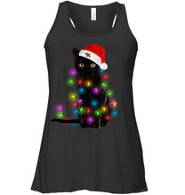 Load image into Gallery viewer, Cat Merry And Bright New Ladies Flowy Tank