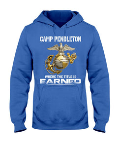 Camp Pendleton Earned Black T-Shirt Hoodie