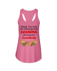 Blessing My Grandma Christmas Gift For Family Ladies Flowy Tank