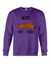Load image into Gallery viewer, Dachshund Nope Not Today For Dachshunds Lovers Sweatshirt