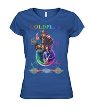 Load image into Gallery viewer, Coldplay Anniversary Great T-Shirt For Fans Ladies V-Neck