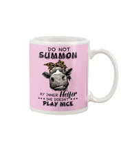 Load image into Gallery viewer, My Inner Heifer Doesn&#39;t Play Nice Funny Quote T-Shirt Mug