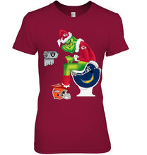 Load image into Gallery viewer, Funny Grinch Kansas Chief Christmas Gift Tee Ladies Tee