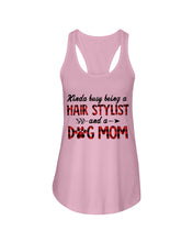 Load image into Gallery viewer, Hair Stylist And Dog Mom Gift For Dog Lovers Funny T-Shirt Ladies Flowy Tank