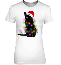 Load image into Gallery viewer, Cat Merry And Bright New Ladies Tee