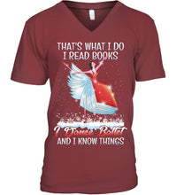 Load image into Gallery viewer, Girl Loves Reading Book And Dance Ballet Gift For Girls T-Shirt Guys V-Neck