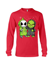 Load image into Gallery viewer, Cute Little Jack Skellington Grinch Best Friend Christmas Gift Shirt Unisex Long Sleeve