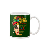 Load image into Gallery viewer, January Queen 3 Sides Horoscopes T-Shirt Mug
