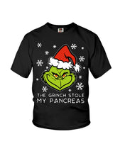 Load image into Gallery viewer, The Grinch Stole My Pancreas Youth Tee