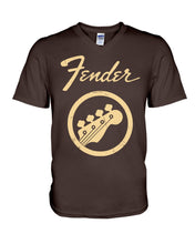 Load image into Gallery viewer, Guitar Lovers Fender Black T-Shirt Guys V-Neck