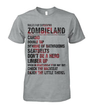 Load image into Gallery viewer, Zombieland Rules For Surviving Quote T-Shirt Guys Tee