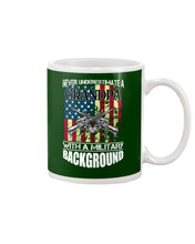 Load image into Gallery viewer, Never Underestimate A Grandpa Black T-Shirt Mug
