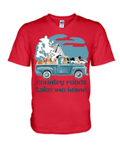 Load image into Gallery viewer, Country Road Golden Retriever Guys V-Neck
