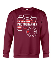 Load image into Gallery viewer, Every One Is A Photographer Black T-Shirt Sweatshirt