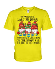 Load image into Gallery viewer, Swedish Christmas Gnome Cute Gift Tee Guys V-Neck