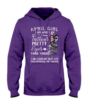 Load image into Gallery viewer, Tattoos Pretty Eyes Gift For April Girl T-Shirt Hoodie