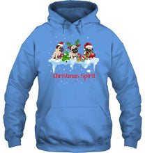 Load image into Gallery viewer, Pug Christmas Gift Black T-Shirt Hoodie