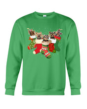 Load image into Gallery viewer, Yorkies In The Socks For Yorkie Lovers Christmas Gift Sweatshirt
