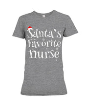 Load image into Gallery viewer, Santa's Favorite Nurse Ladies Tee