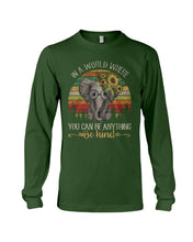 Load image into Gallery viewer, Elephant Be Kind Trending Quote Vintage T-Shirt Unisex Long Sleeve