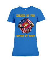 Load image into Gallery viewer, Earned By Few Envied By Many Black T-Shirt Ladies Tee