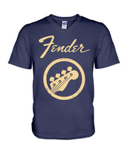 Load image into Gallery viewer, Guitar Lovers Fender Black T-Shirt Guys V-Neck