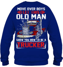 Load image into Gallery viewer, Old Trucker Move Over Boys Black T-Shirt Sweatshirt