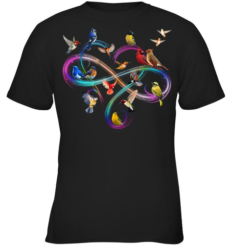 Bird Colorful Infinity Sign Youth Tee