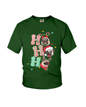 Load image into Gallery viewer, Pug Lover Christmas Hohoho Funny T-Shirt Youth Tee