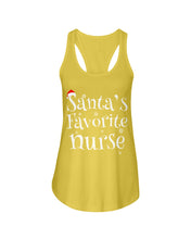 Load image into Gallery viewer, Santa's Favorite Nurse Ladies Flowy Tank