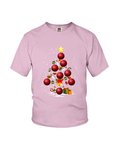 Bowling   Bowling Christmas Tree Christmas T-Shirt Youth Tee