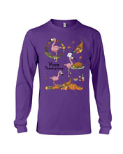 Load image into Gallery viewer, Flamingo Happy Thanksgiving Unisex Long Sleeve