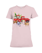 Load image into Gallery viewer, Merry Christmas In Town Cow Lovers Gift For Farmers Ladies Tee