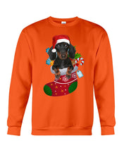 Load image into Gallery viewer, Dachshund In A Sock Christmas Cute Gift For Dachshunds Lovers Sweatshirt