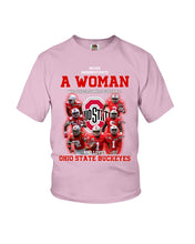 Load image into Gallery viewer, Woman Loves Ohio States Buckeyes American Football Ncaa 2019 T-Shirt Youth Tee